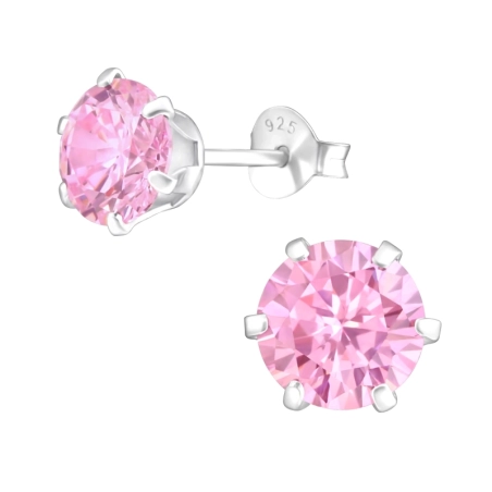 Round 7mm Basic Ear Studs Jewellery | All4silver