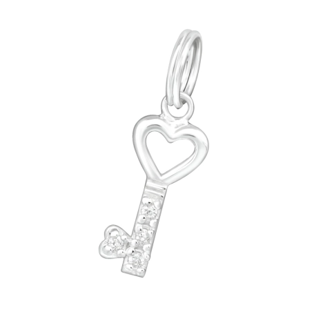 Key Charms with split ring Jewellery | All4silver