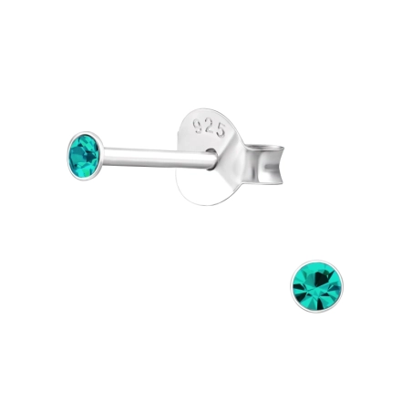 Round 2mm Basic Ear Studs Jewellery | All4silver