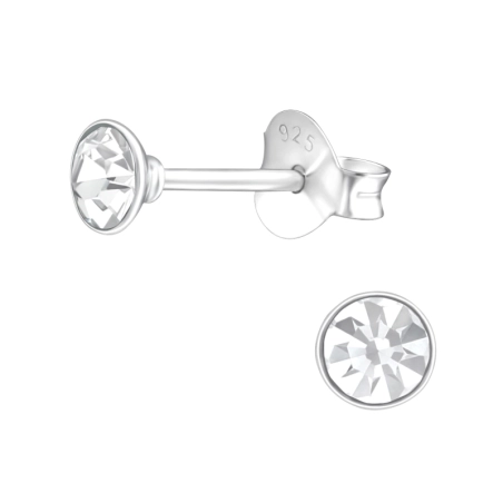 Round 3,5mm Basic Ear Studs Jewellery | All4silver