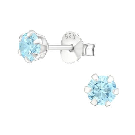 Round 6mm Basic Ear Studs Jewellery | All4silver