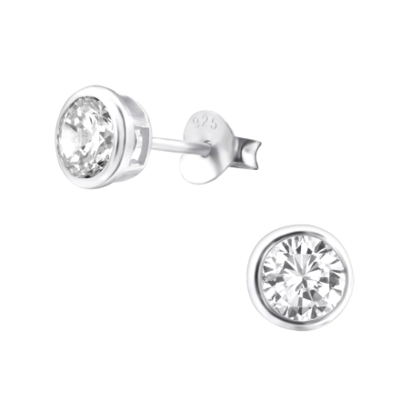 Round 5mm Basic Ear Studs Jewellery | All4silver