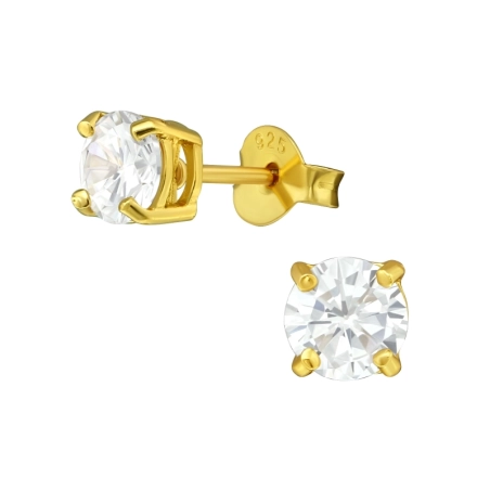 Round 5mm Basic Ear Studs Jewellery | All4silver