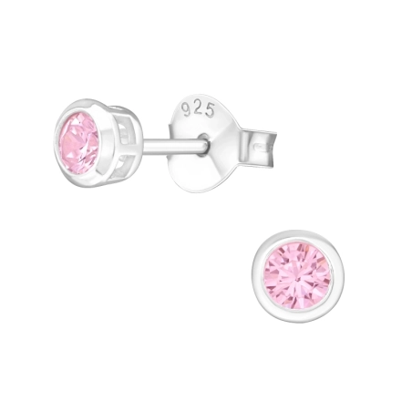Round 3mm Basic Ear Studs Jewellery | All4silver