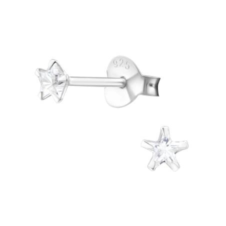 Star 3mm - 925 Sterling Silver Basic Ear Studs
