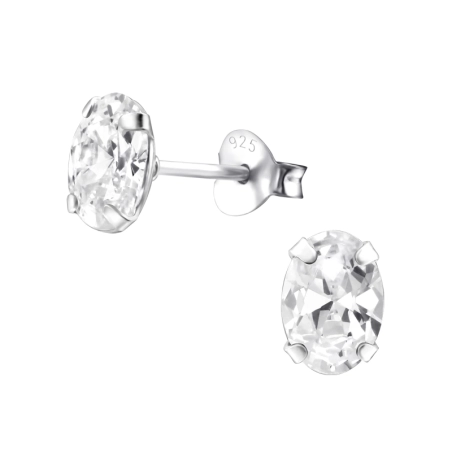 Oval 5x7Mmm Basic Ear Studs Jewellery | All4silver