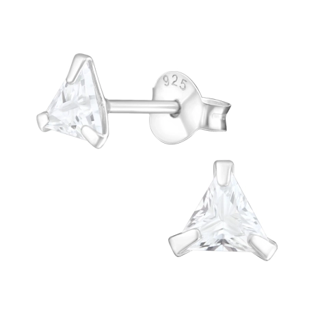 Triangle 6mm Basic Ear Studs Jewellery | All4silver