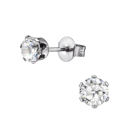 Round - 316L Surgical Grade Stainless Steel Steel Ear Studs