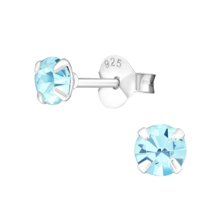 Round 4mm Basic Ear Studs Jewellery | All4silver