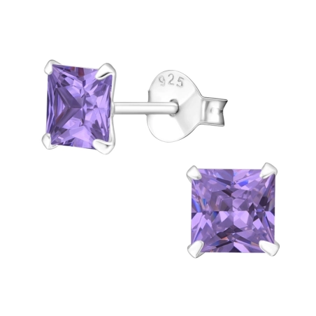 Square 5mm - 925 Sterling Silver Basic Ear Studs