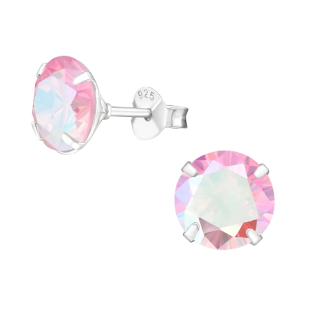 Round 8mm - 925 Sterling Silver Basic Ear Studs