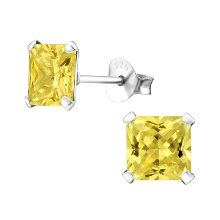 Square 6mm Basic Ear Studs Jewellery | All4silver