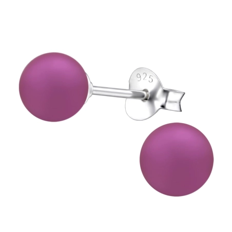 6mm Ear Studs with Pearls Jewellery | All4silver