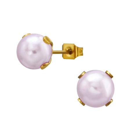 8mm 4 Prong Steel Ear Studs Jewellery | All4silver