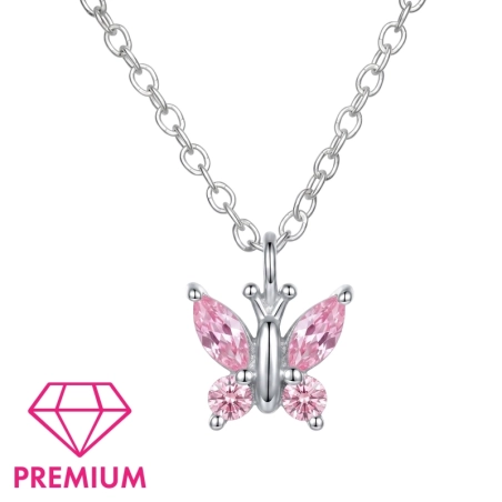 7mm Butterfly Necklaces with silver chains Jewellery | All4silver