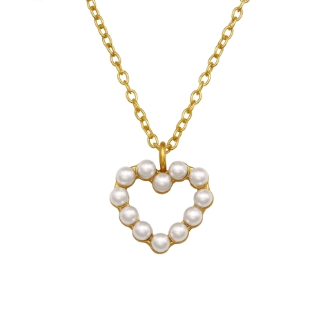 10mm Open Heart with Pearls Valentine's day Jewellery | All4silver