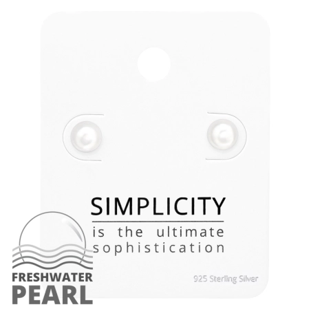 5mm Studs pearls - 925 Sterling Silver Jewellery Sets